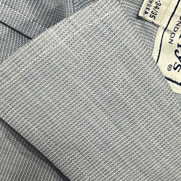 Burberrys of London Blue Button Down Long Sleeve Dress Suit Made in USA Shirt - Picture 4 of 5